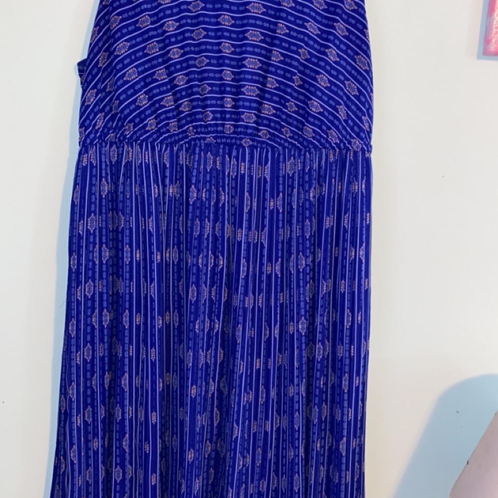 Torrid Sleeveless Blue Floral MIDI Dress Size 1 - Picture 2 of 5